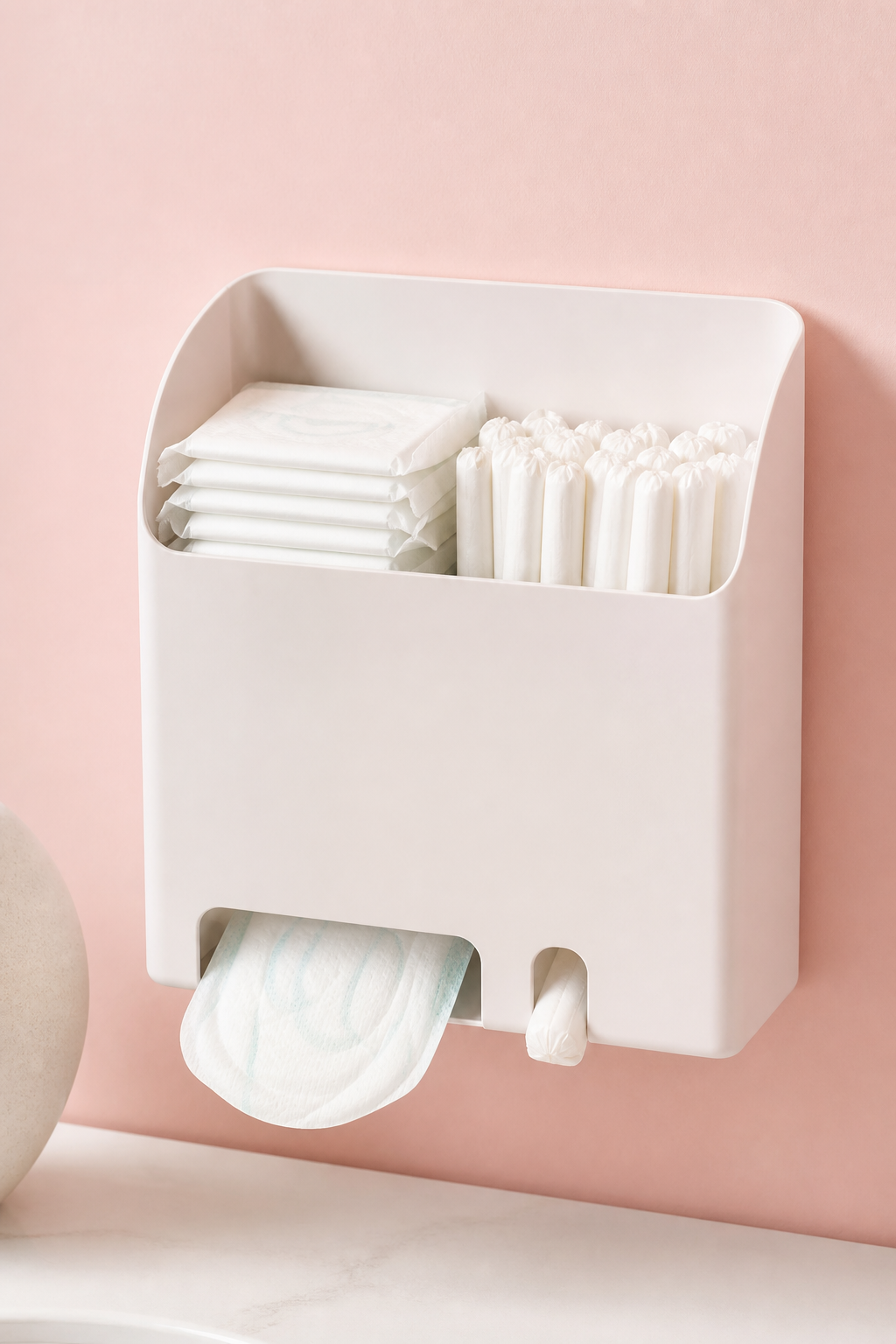 Netjes georganiseerde voorraad in een dispenser
